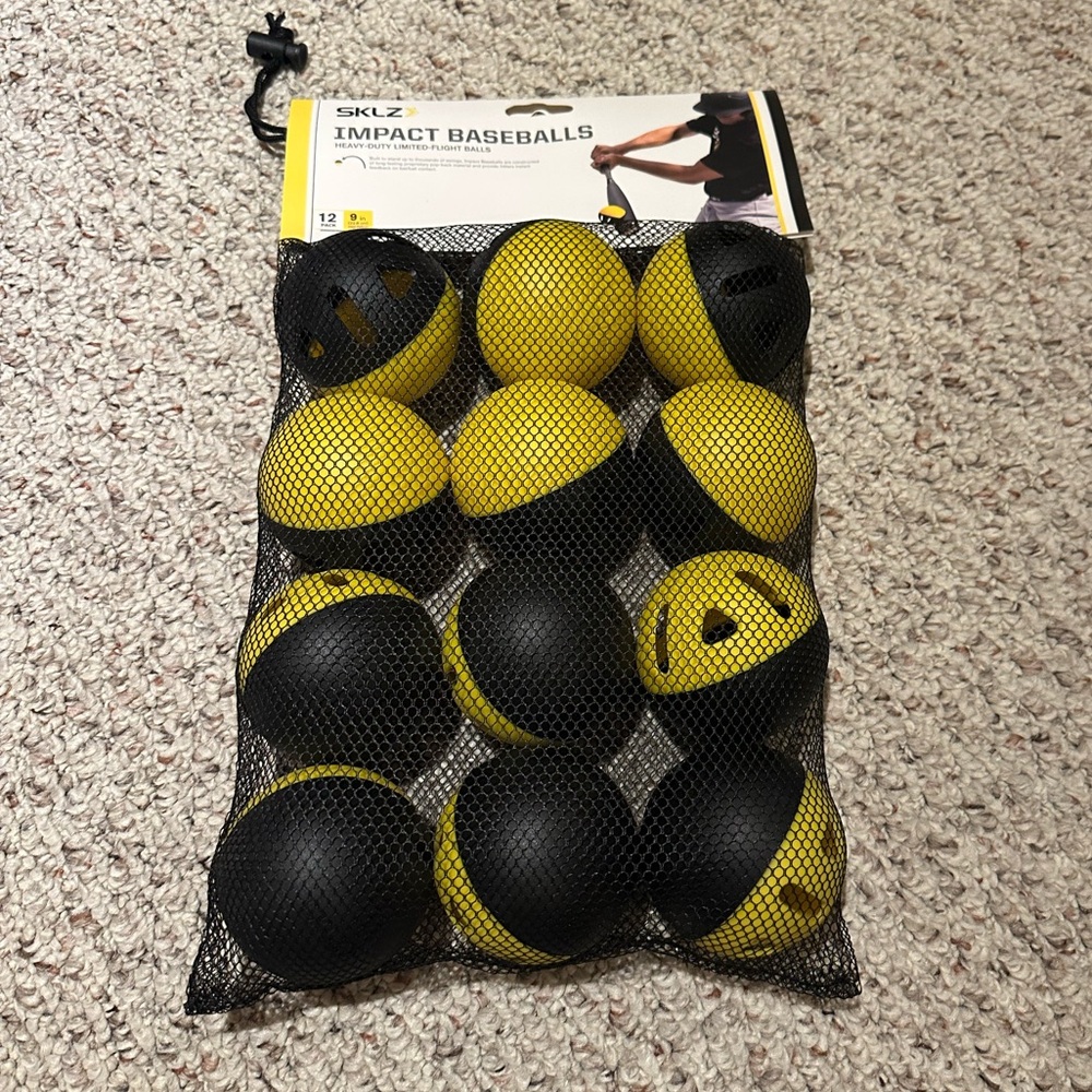 Impact Baseballs - Yellow and Black